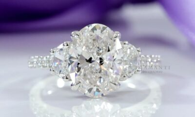 Three Stone Oval Engagement Ring